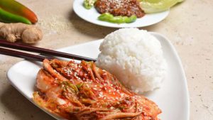 Korean-napa-cabbage-kimchi-rice